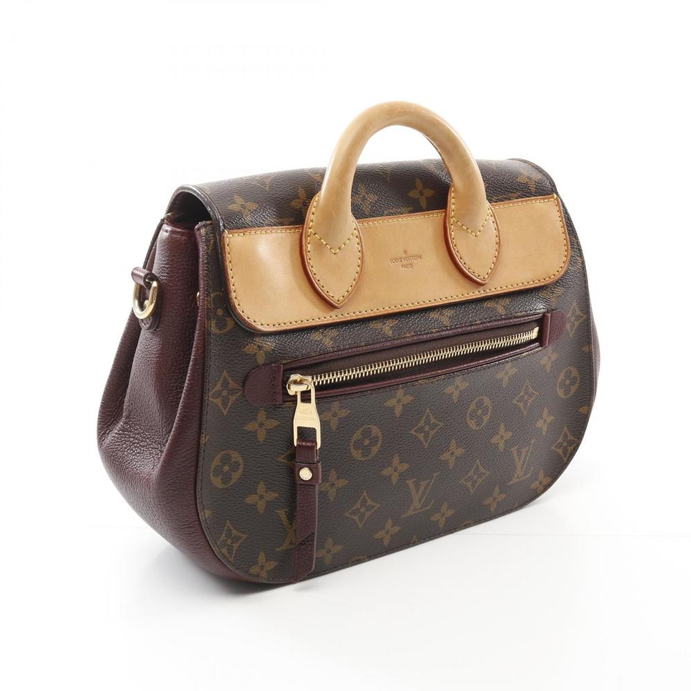 Louis Vuitton Aurore Monogram Handbag Brown Leather Eden